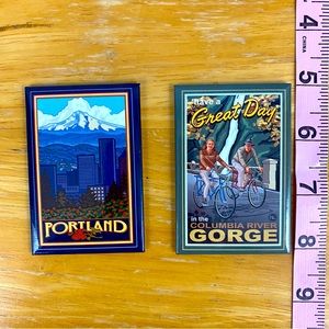 Oregon Magnets Vintage Style: Portland and Columbia River Gorge